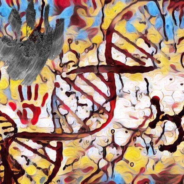 Human FNA with a Bigfoot hand print