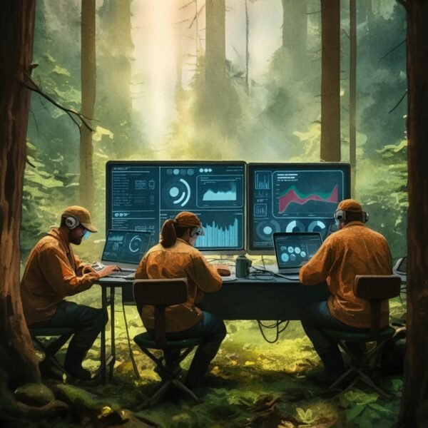 a Bigfoot research team analyzes data